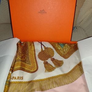 Hermes Post etc Cavalerie Silk Scarf with Box